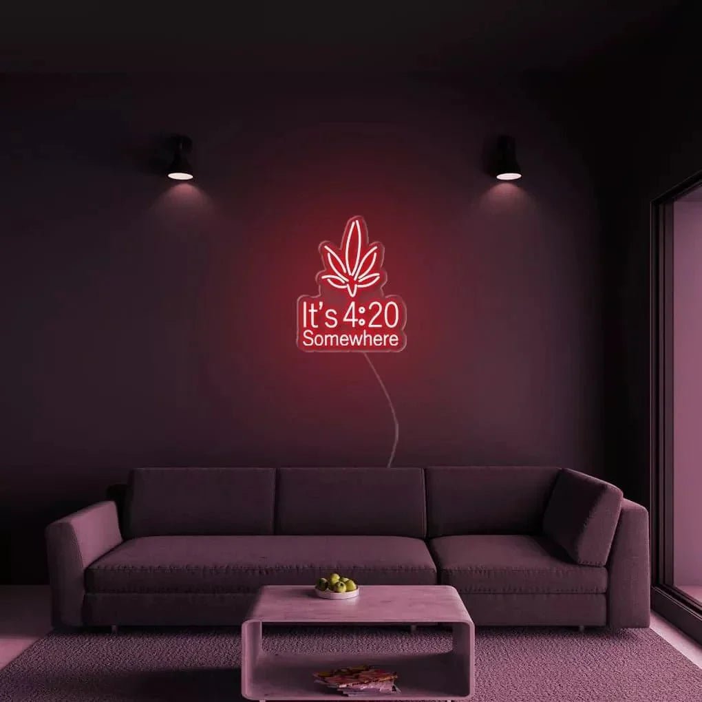"It's 4:20 Somewhere" Neon Sign - SS Signs Online