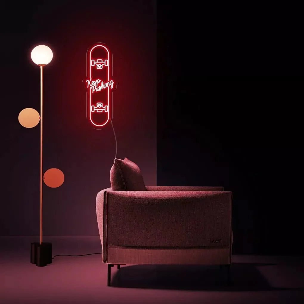 "Keep Pushing" Neon Sign - SS Signs Online