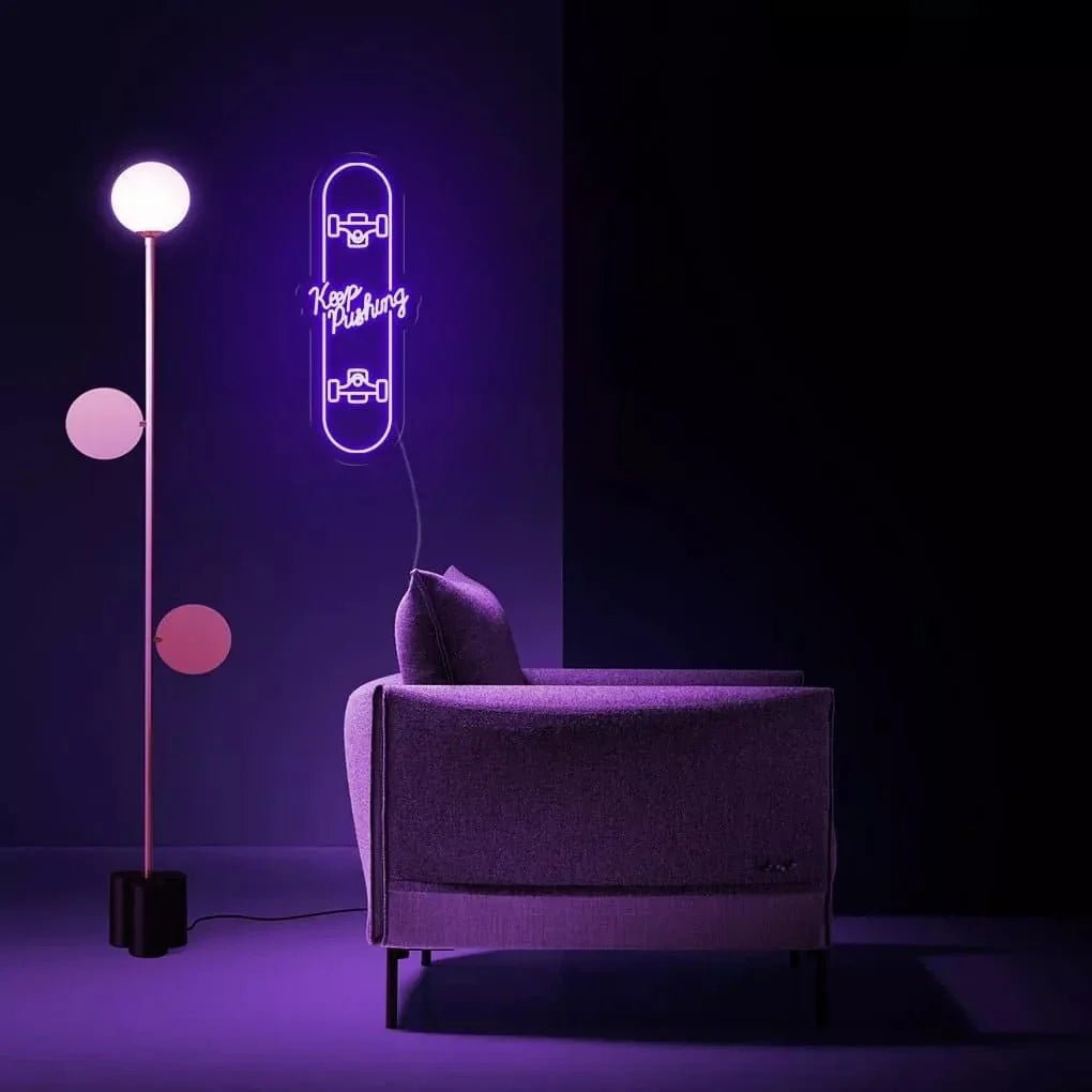 "Keep Pushing" Neon Sign - SS Signs Online