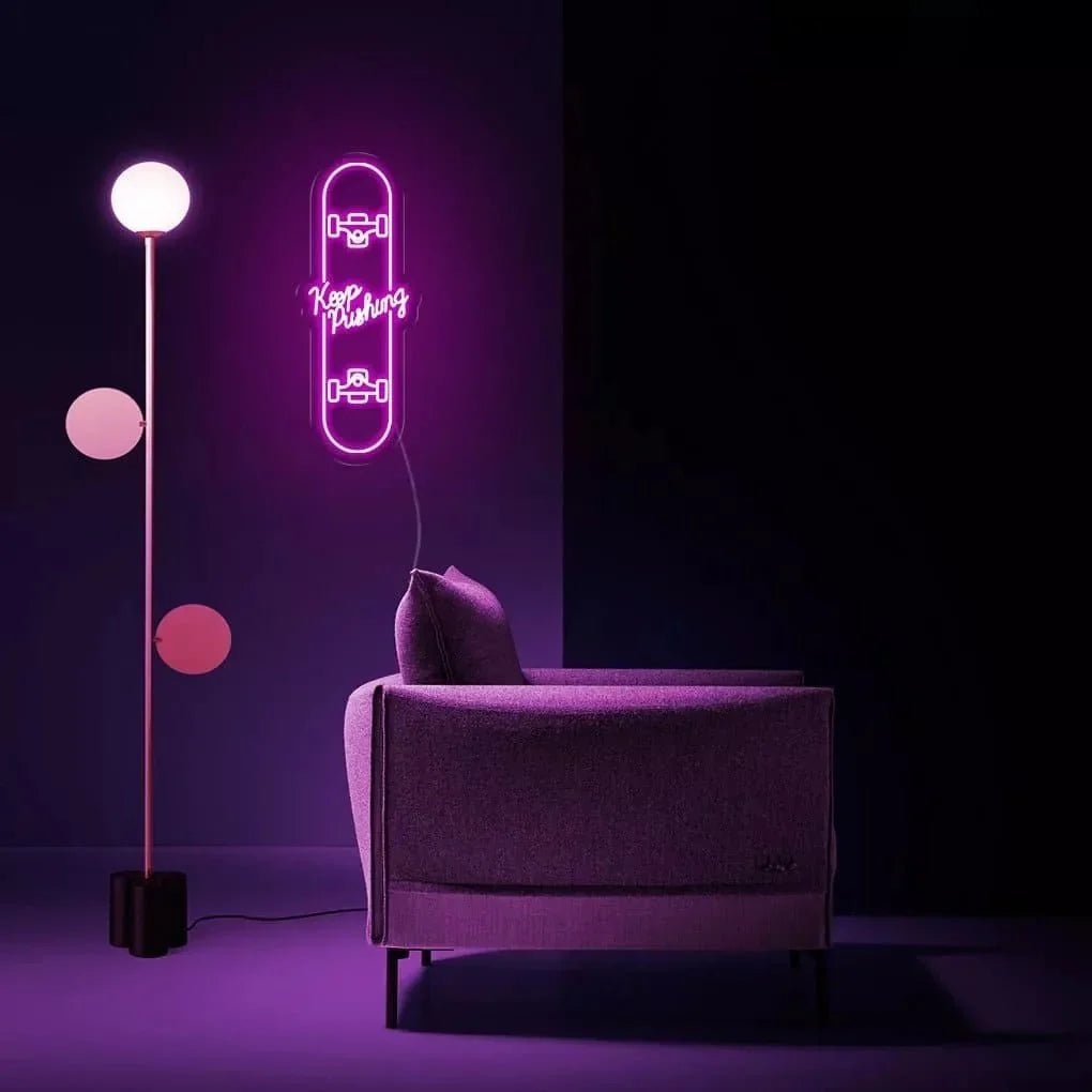 "Keep Pushing" Neon Sign - SS Signs Online