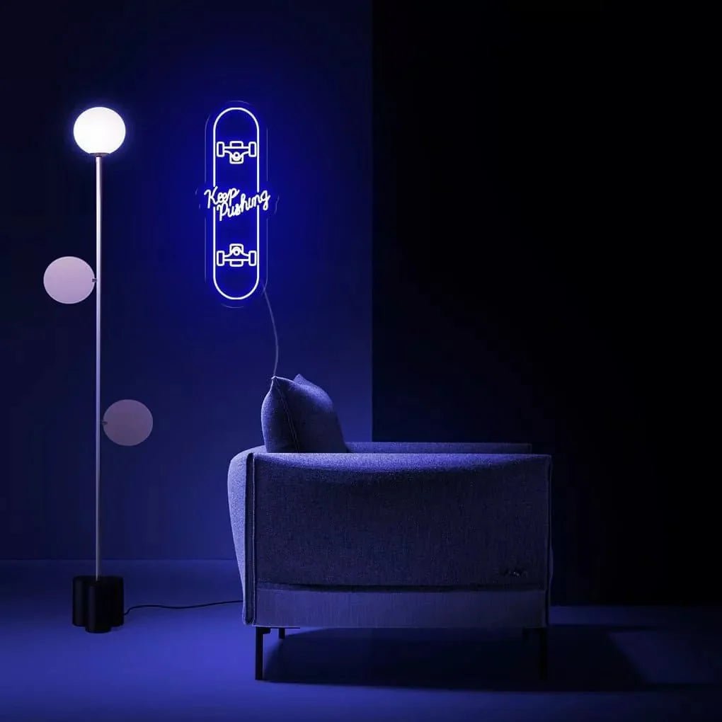 "Keep Pushing" Neon Sign - SS Signs Online