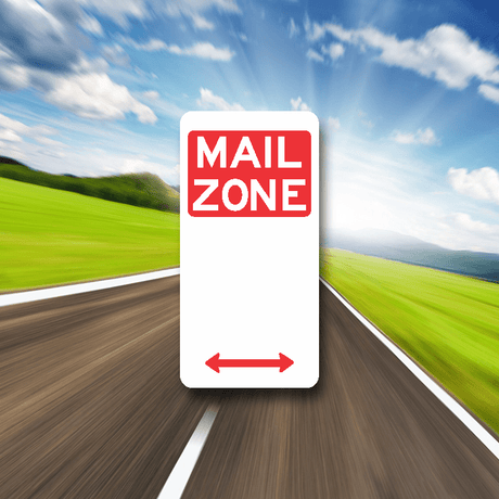 Mail Zone - 225mmx450mm - SS Signs Online