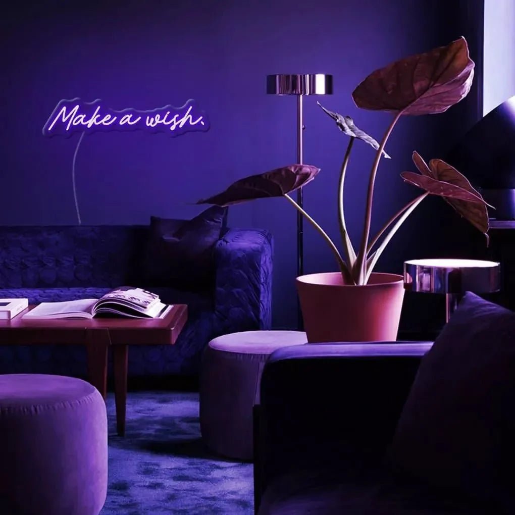 "Make A Wish." Neon Sign - SS Signs Online