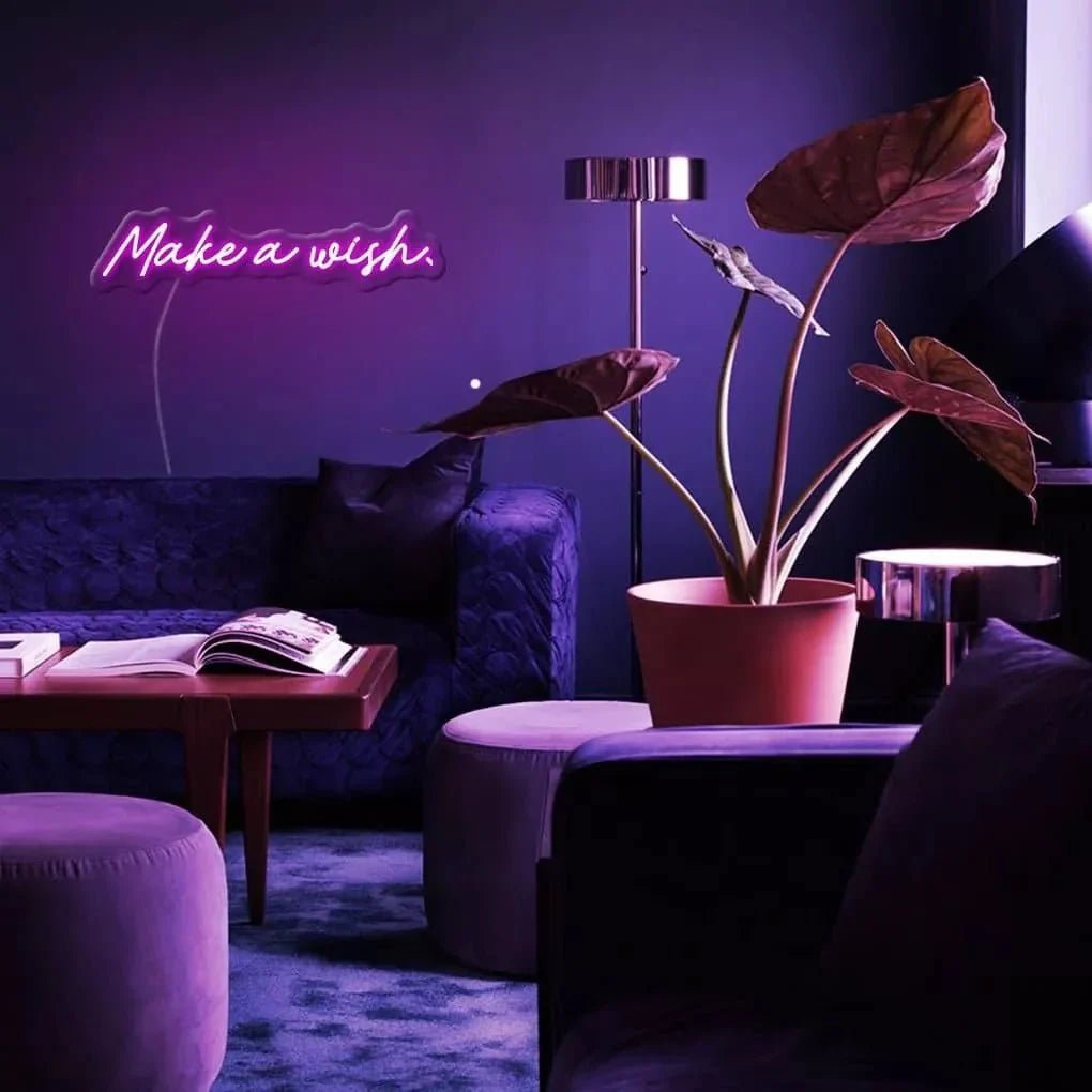 "Make A Wish." Neon Sign - SS Signs Online