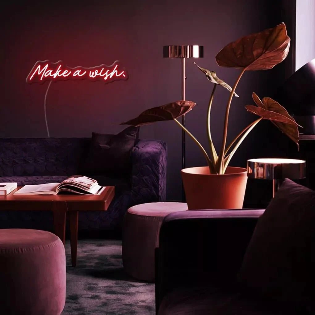 "Make A Wish." Neon Sign - SS Signs Online