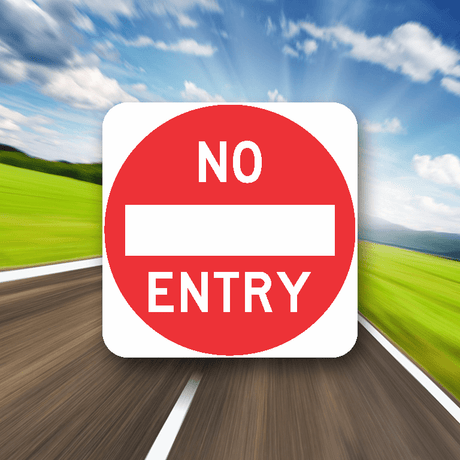 No Entry - Metal Traffic Sign - SS Signs Online