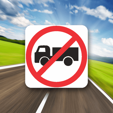 No Trucks - Metal Traffic Sign - SS Signs Online
