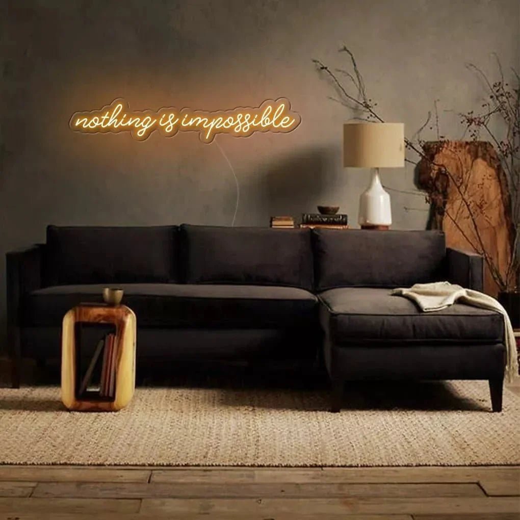 "Nothing Is Impossible" Neon Sign V2 - SS Signs Online