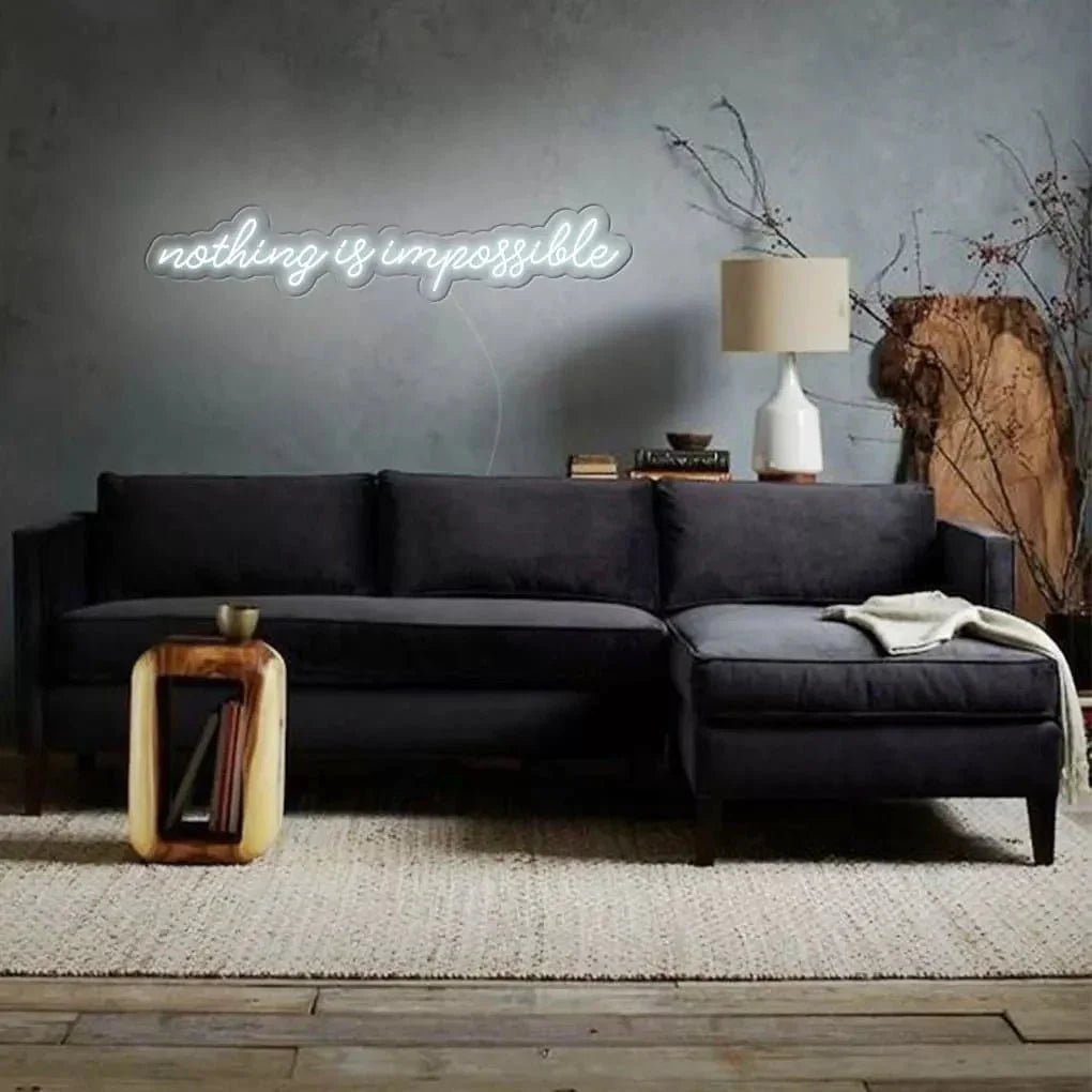 "Nothing Is Impossible" Neon Sign V2 - SS Signs Online