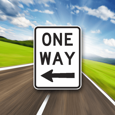 One Way Left/Right - Metal Traffic Sign - SS Signs Online