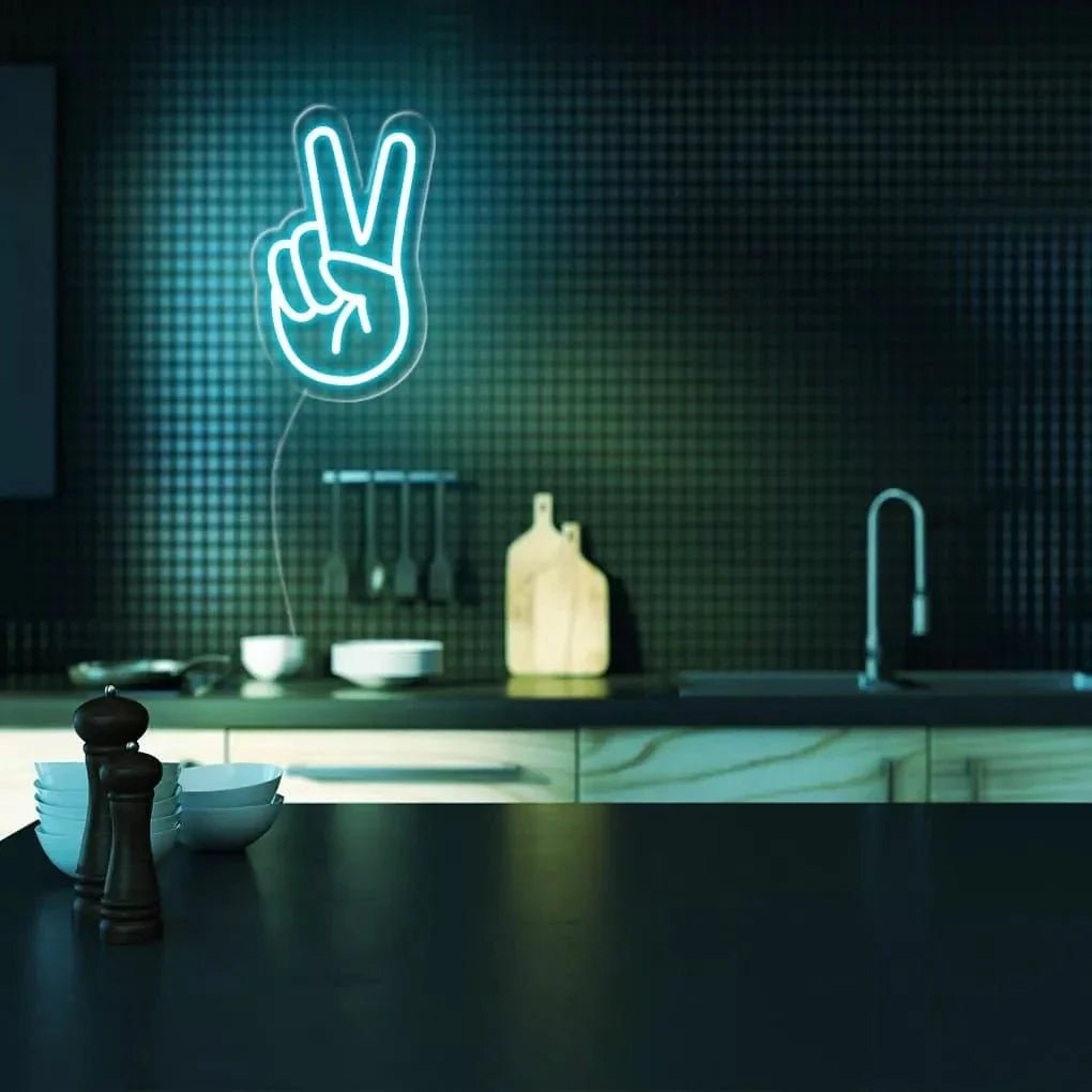 "Peace Fingers" Neon Sign - SS Signs Online