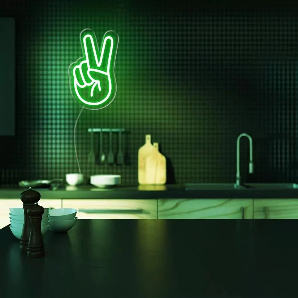 "Peace Fingers" Neon Sign - SS Signs Online