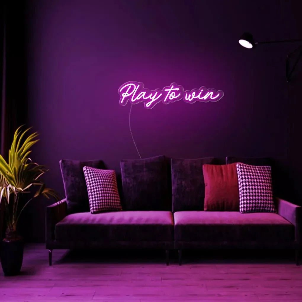 "Play To Win" Neon Sign - SS Signs Online
