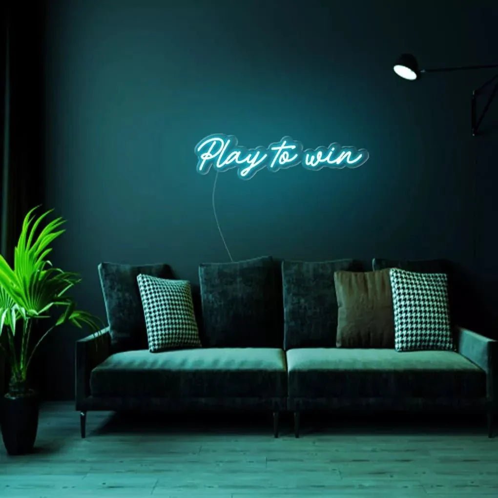 "Play To Win" Neon Sign - SS Signs Online