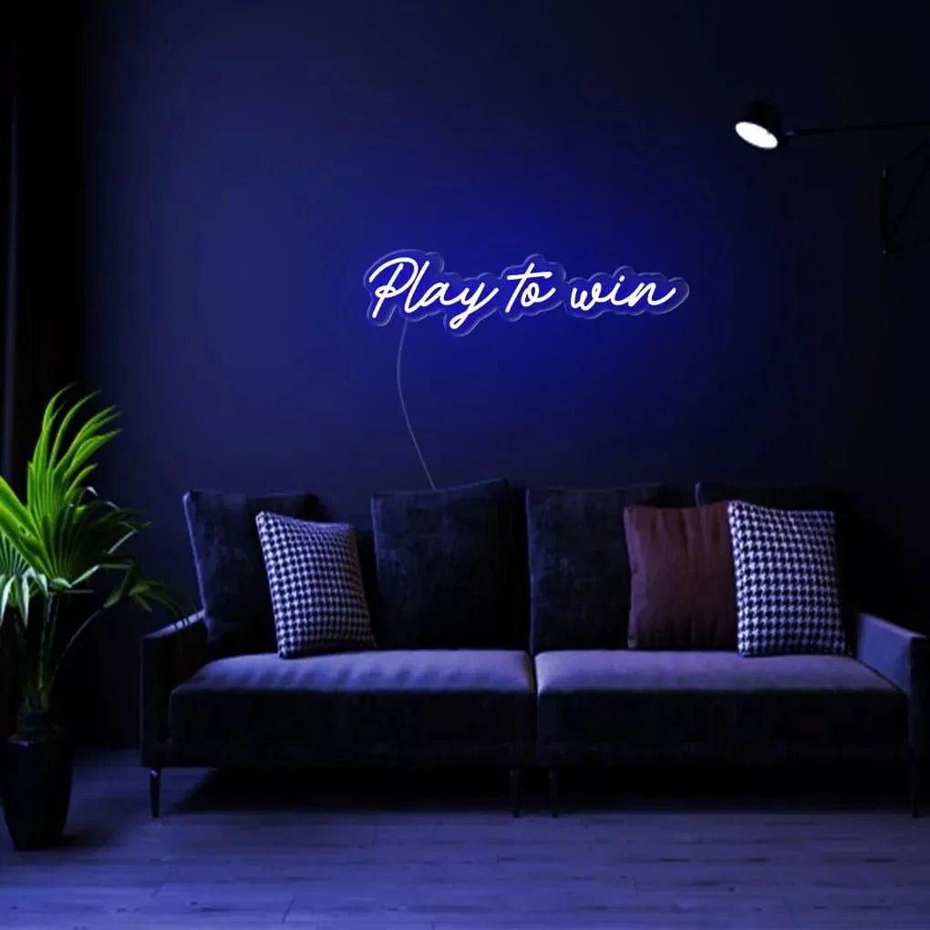 "Play To Win" Neon Sign - SS Signs Online