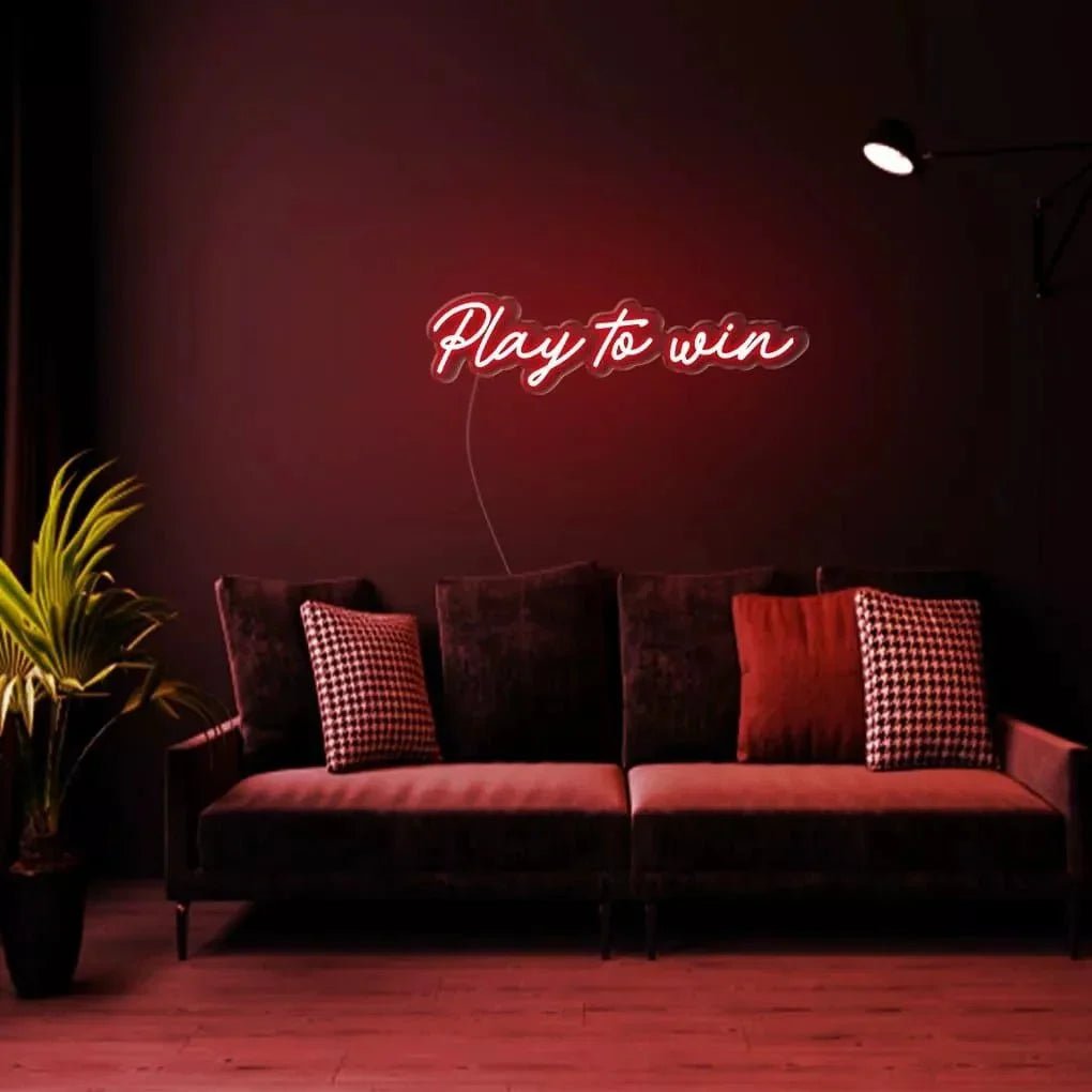 "Play To Win" Neon Sign - SS Signs Online