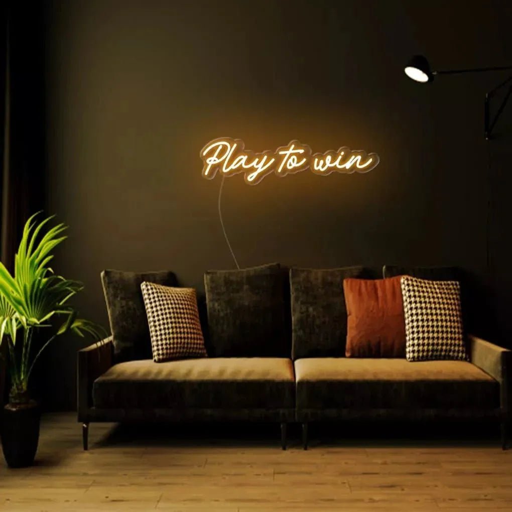 "Play To Win" Neon Sign - SS Signs Online