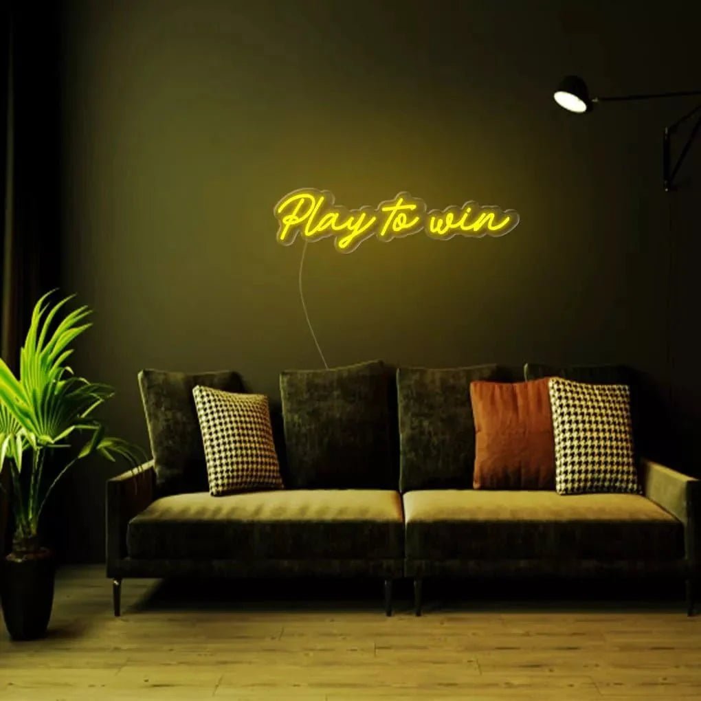 "Play To Win" Neon Sign - SS Signs Online