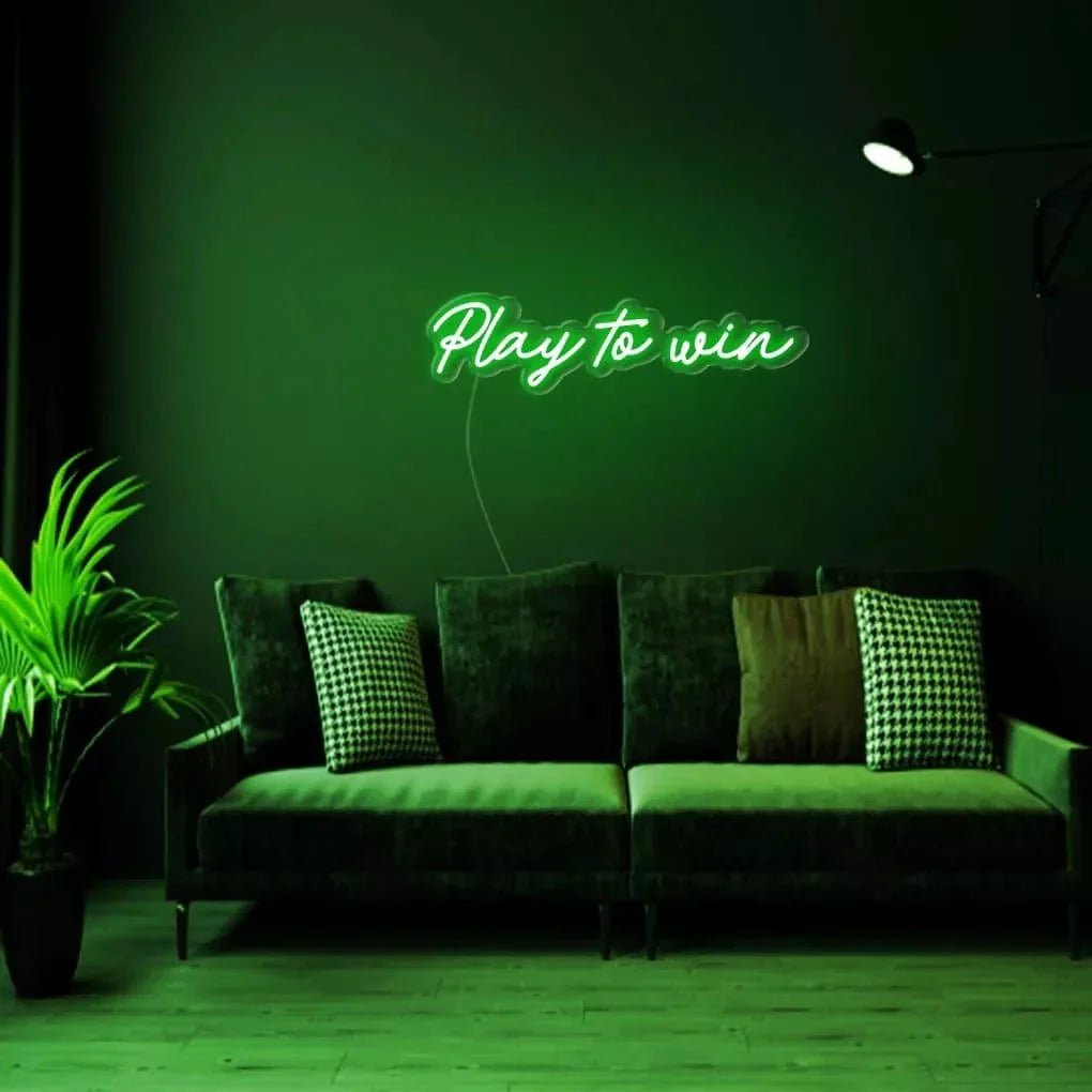 "Play To Win" Neon Sign - SS Signs Online