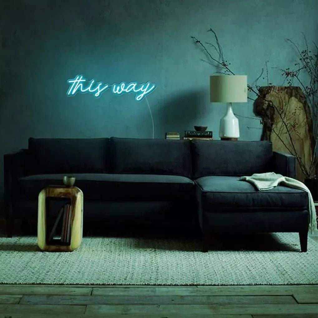 "this way" Neon Sign - SS Signs Online