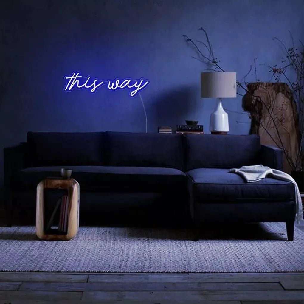 "this way" Neon Sign - SS Signs Online