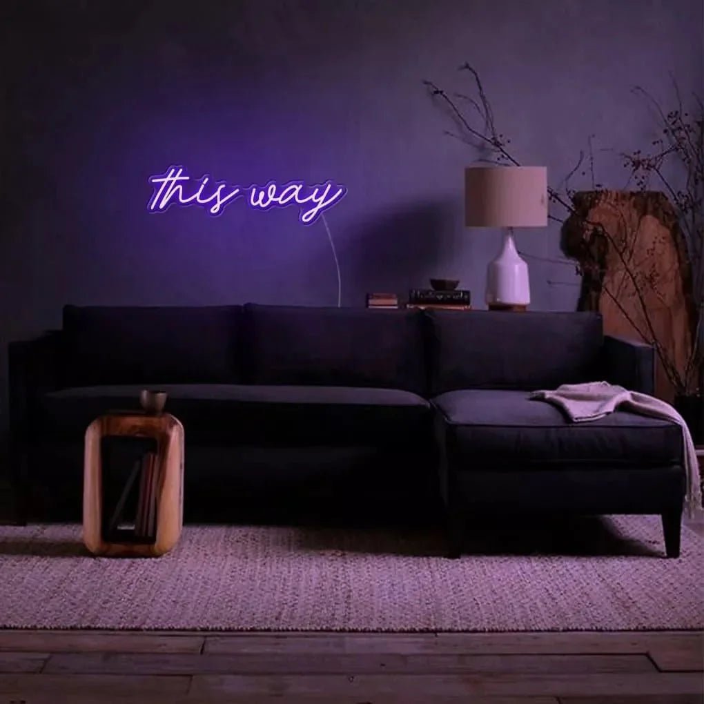 "this way" Neon Sign - SS Signs Online