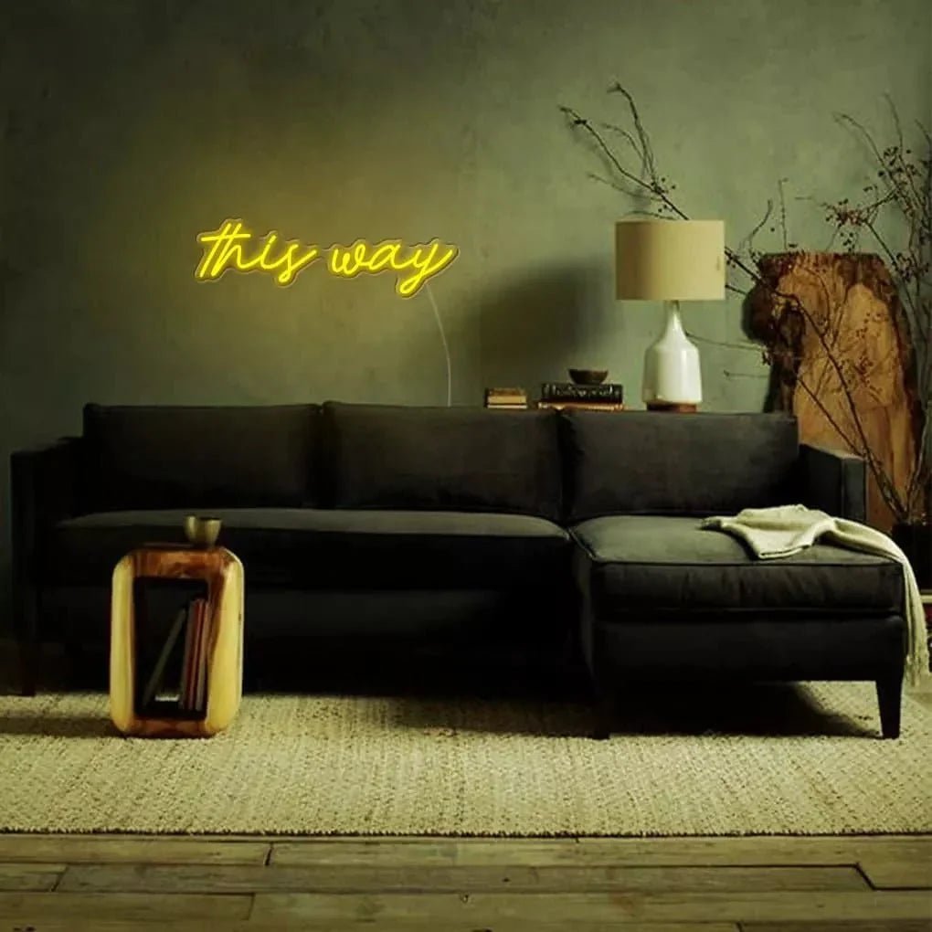"this way" Neon Sign - SS Signs Online