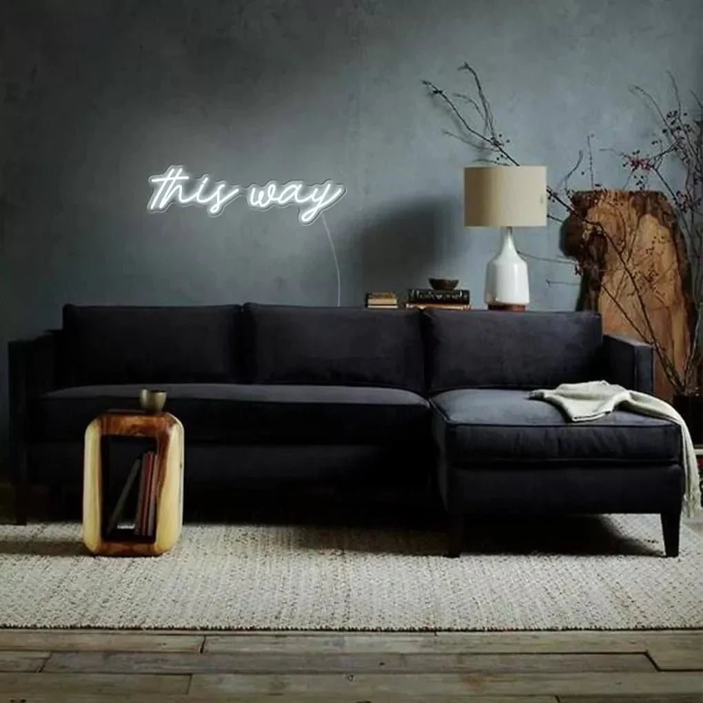"this way" Neon Sign - SS Signs Online
