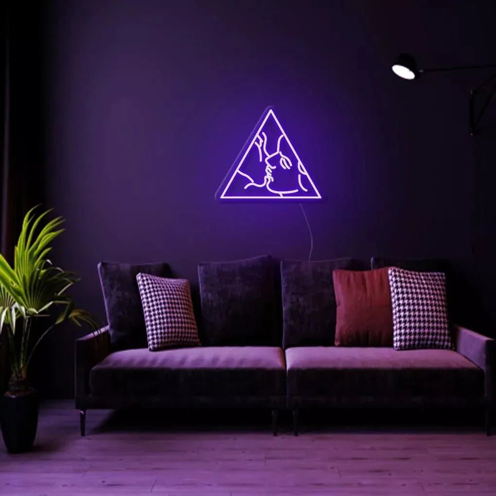"Triangle Kiss" Neon Sign - SS Signs Online