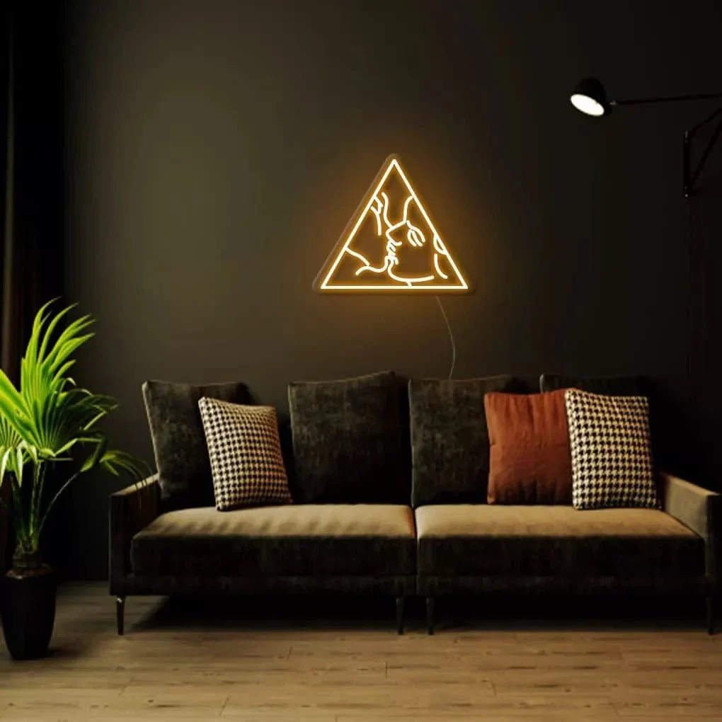 "Triangle Kiss" Neon Sign - SS Signs Online