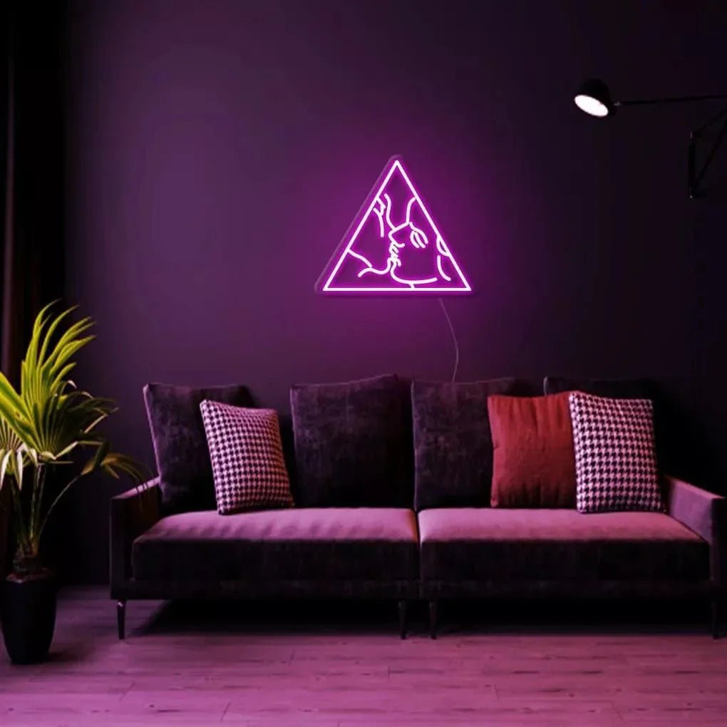 "Triangle Kiss" Neon Sign - SS Signs Online