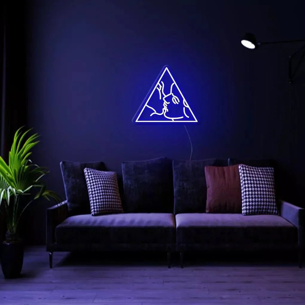 "Triangle Kiss" Neon Sign - SS Signs Online