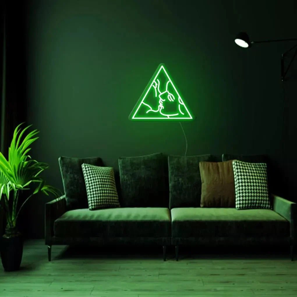 "Triangle Kiss" Neon Sign - SS Signs Online