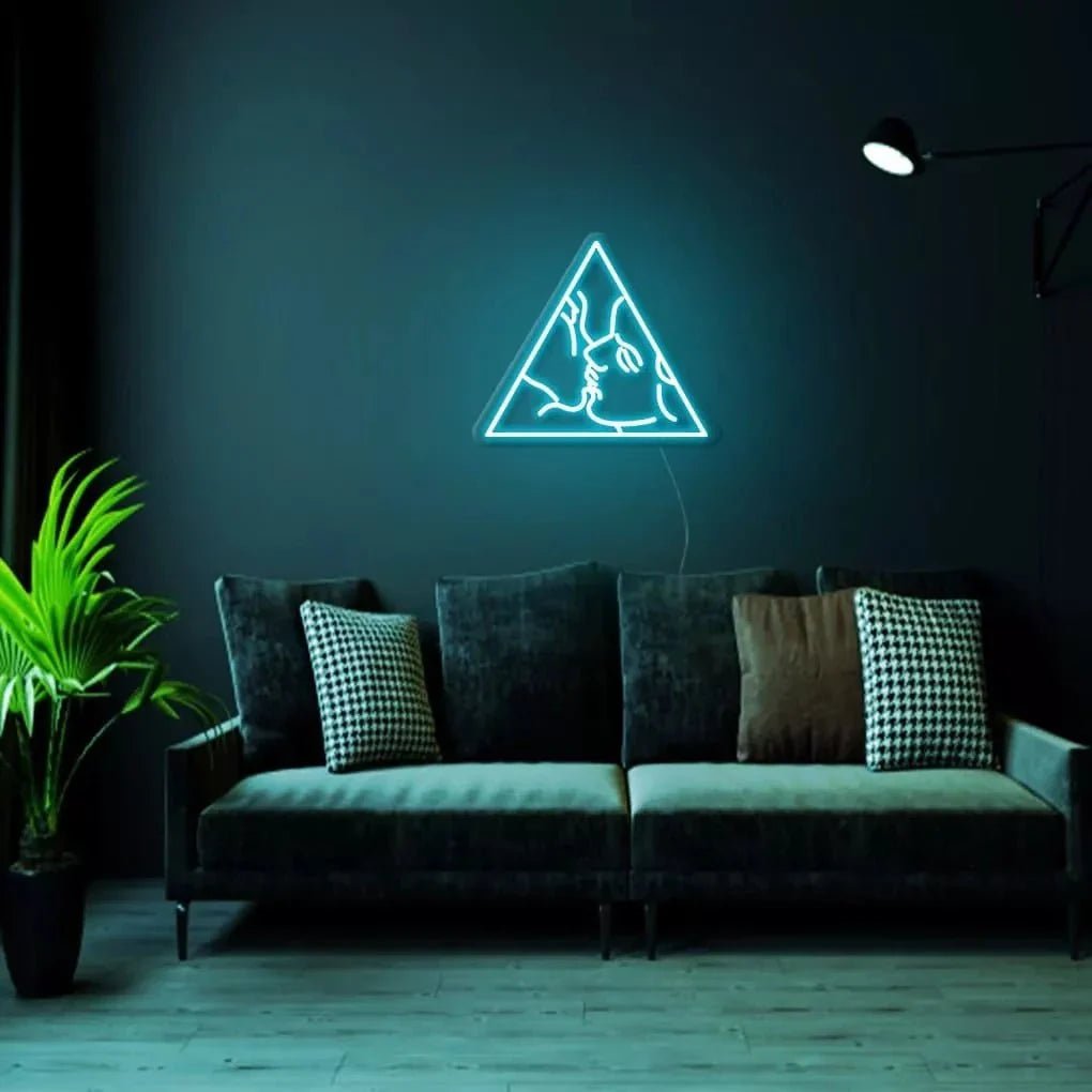 "Triangle Kiss" Neon Sign - SS Signs Online