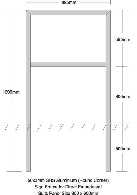 Aluminium Frame - Direct Embed