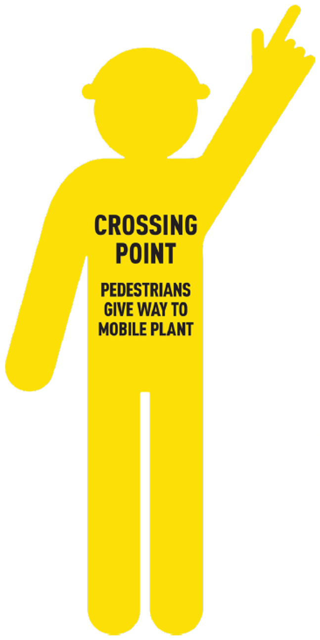 Crossing Point - Corflute Worker Sign