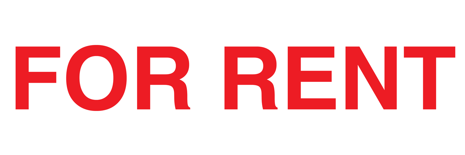 For Rent Sticker