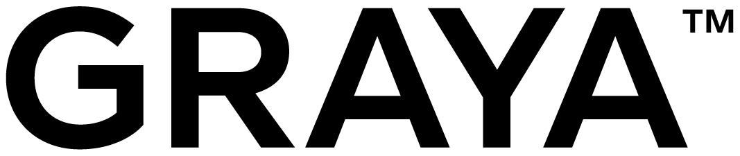 Black 'GRAYA' logo with a trademark symbol on a white background