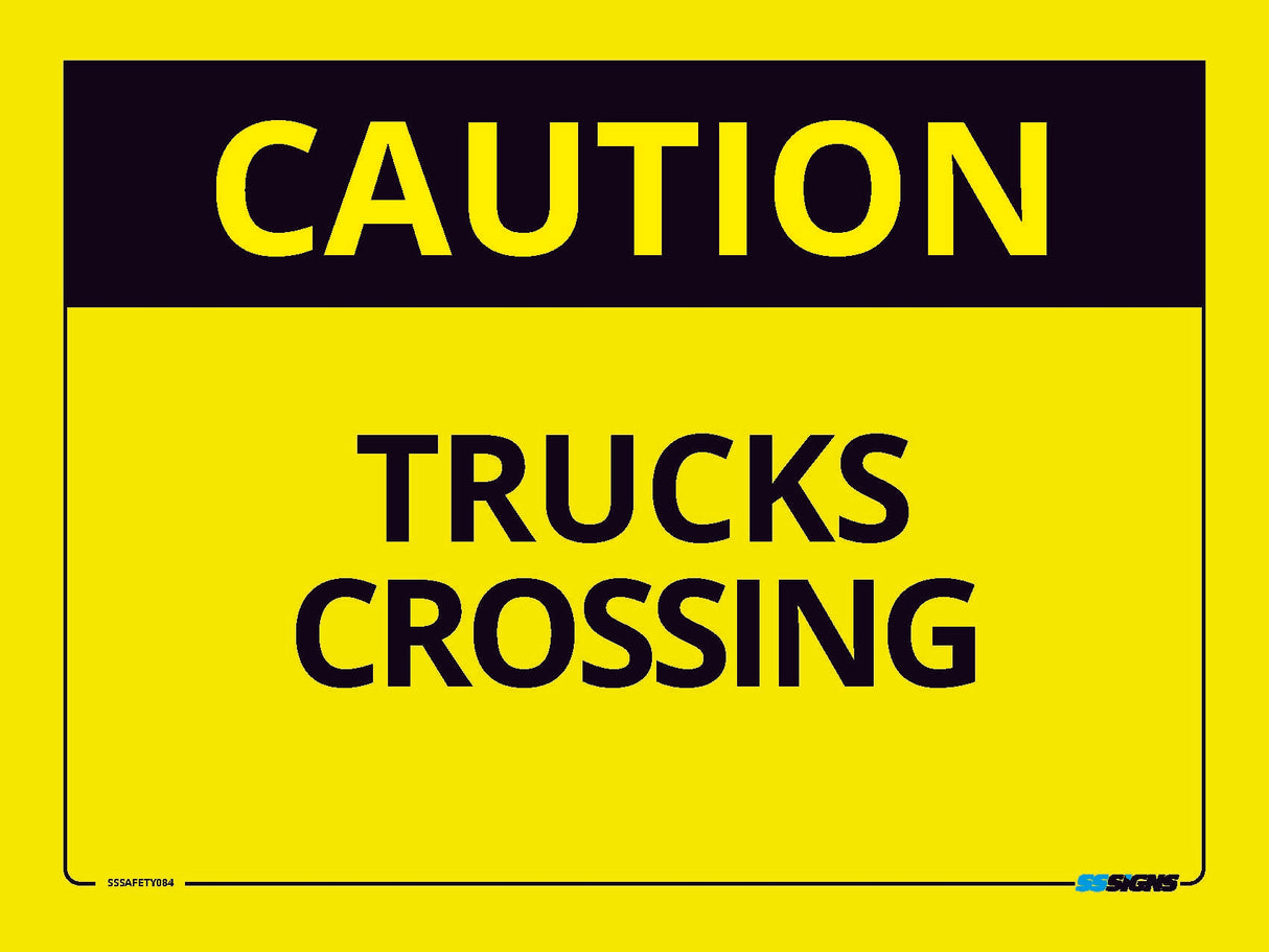 Caution - Trucks Crossing - SSSafety084