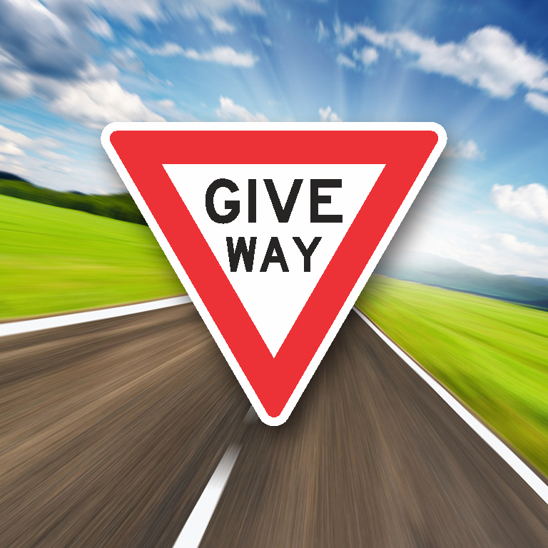 Giveway - Triangle Metal Traffic Sign