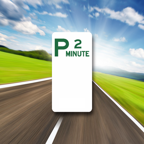 2 minute parking sign on Aluminium Panel