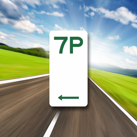 7 hour parking sign on ALU panel