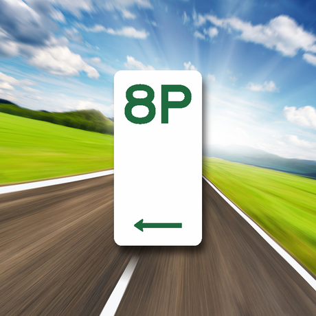 8 hour parking sign on ALU panel