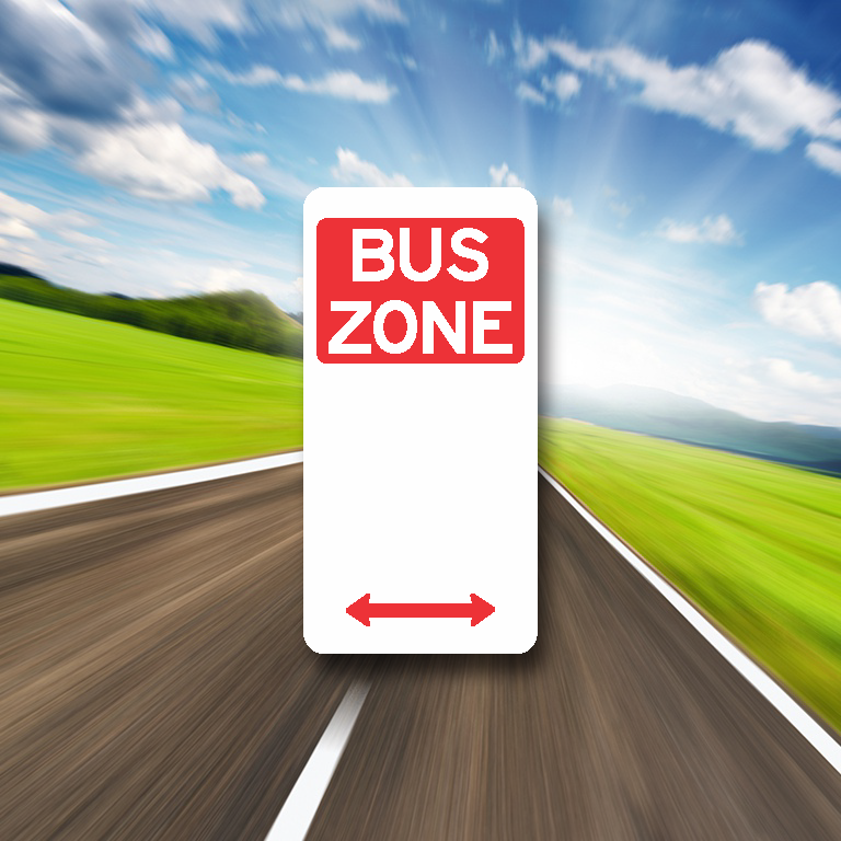 Bus Zone - 225mmx450mm