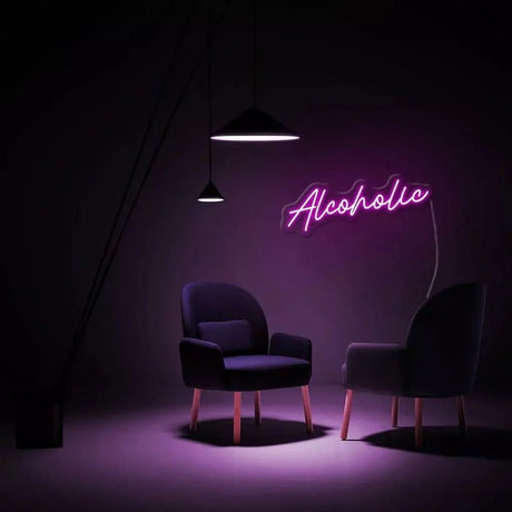 "Alcoholic" Neon Sign - SS Signs Online