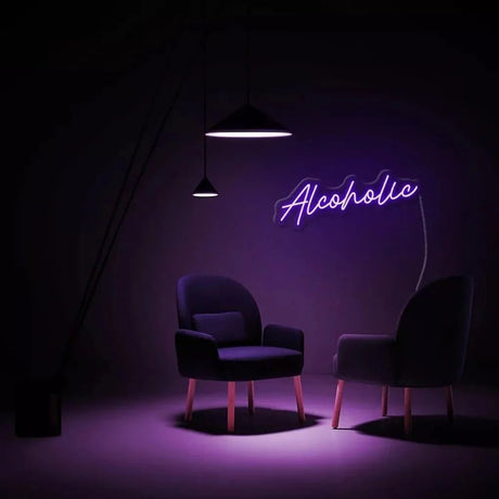 "Alcoholic" Neon Sign - SS Signs Online