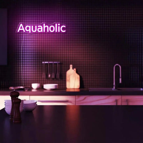 "Aquaholic" Neon Sign - SS Signs Online