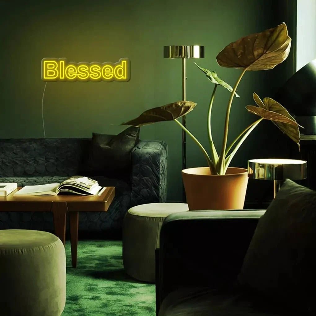 "Blessed" Neon Sign - SS Signs Online