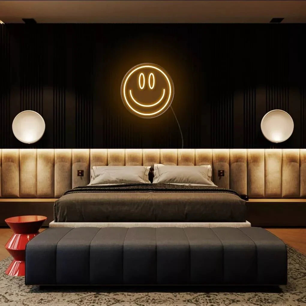 "Happy Emoji" Neon Sign - NeonHub