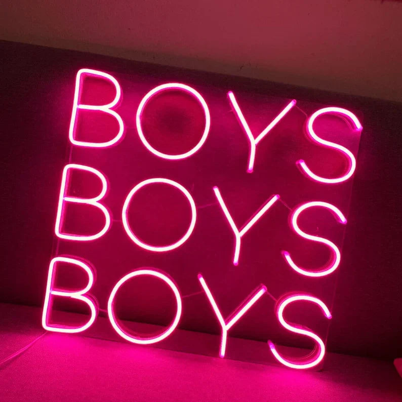 "Boys" Neon Sign